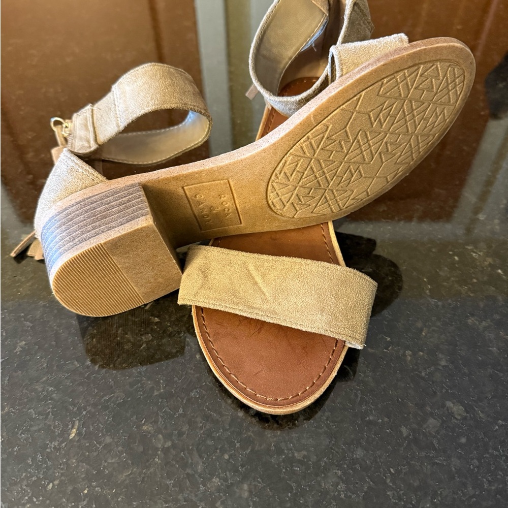 🟢 Suede Sandals - Picture 3 of 4